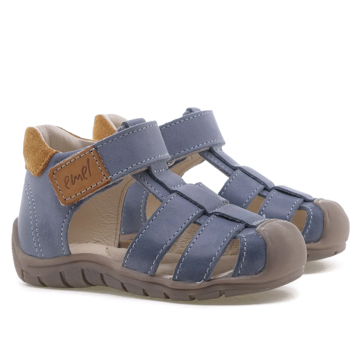 (2187A-6) Emel blue closed sandals