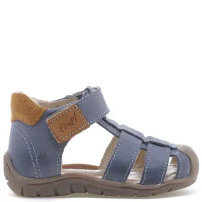 (2187A-6) Emel blue closed sandals