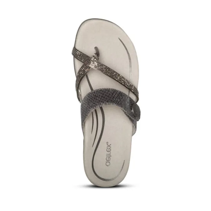 Aetrex Women's Izzy Sparkle Pewter