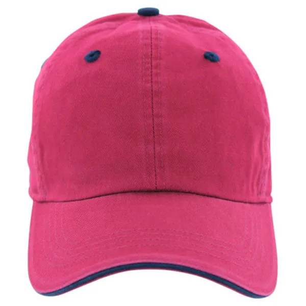 AHEAD Red/Navy Classic Cut Sandwich Brim Cap