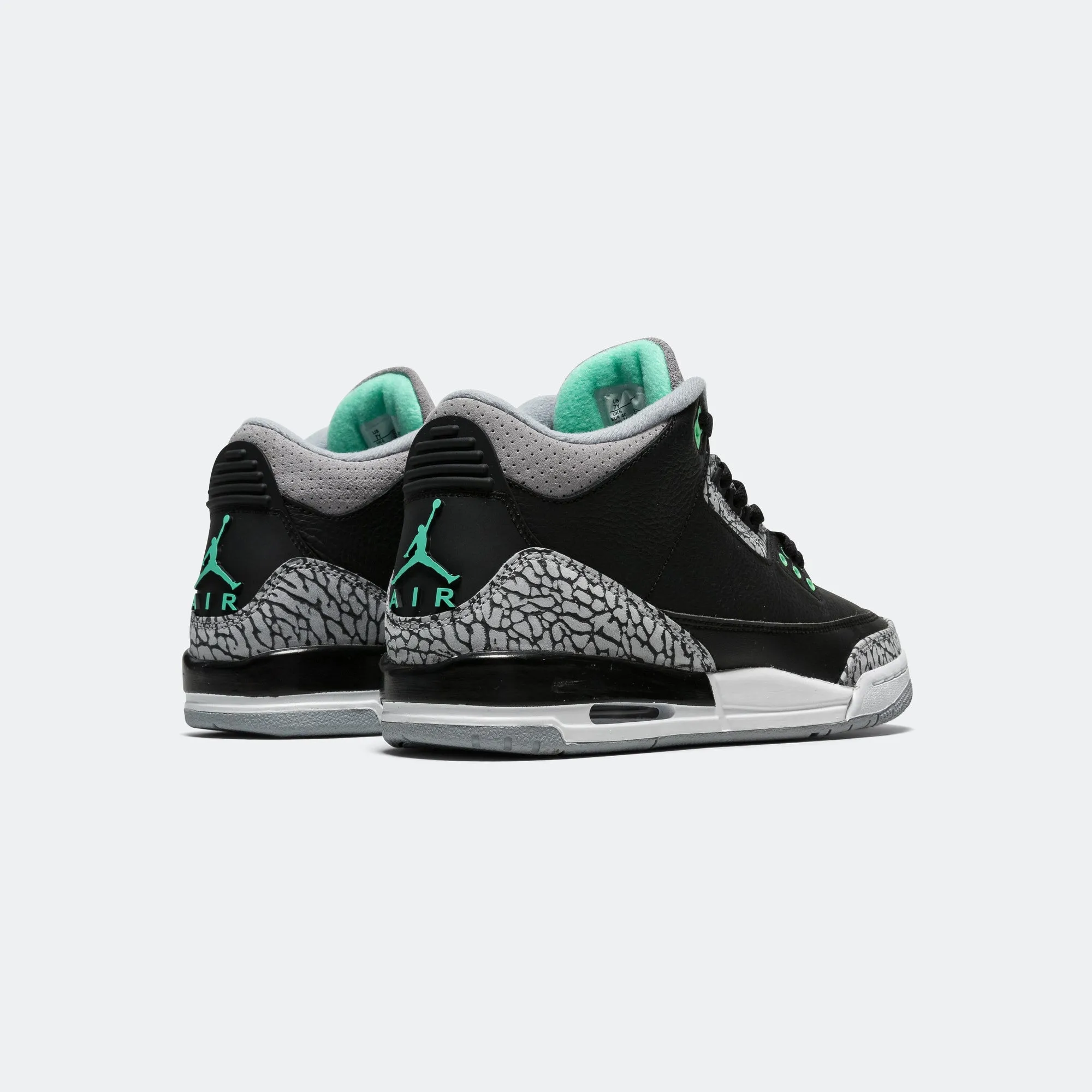 Air Jordan 3 Retro (GS) - Black/Green Glow-Wolf Grey-White