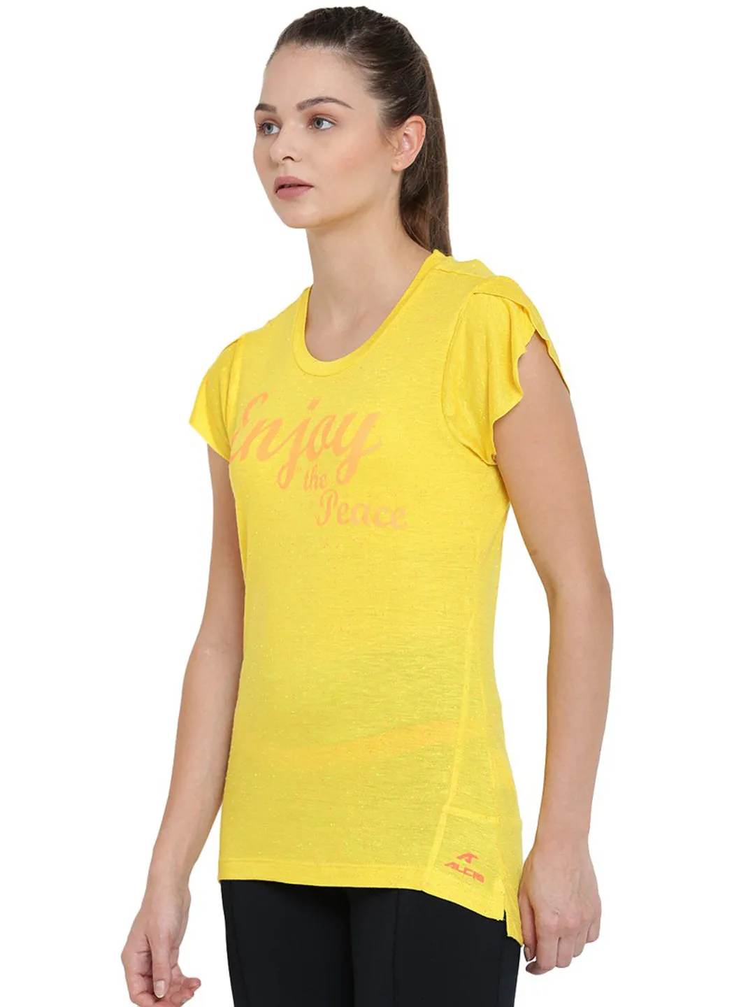 Alcis Enjoy The Peace Yellow Top