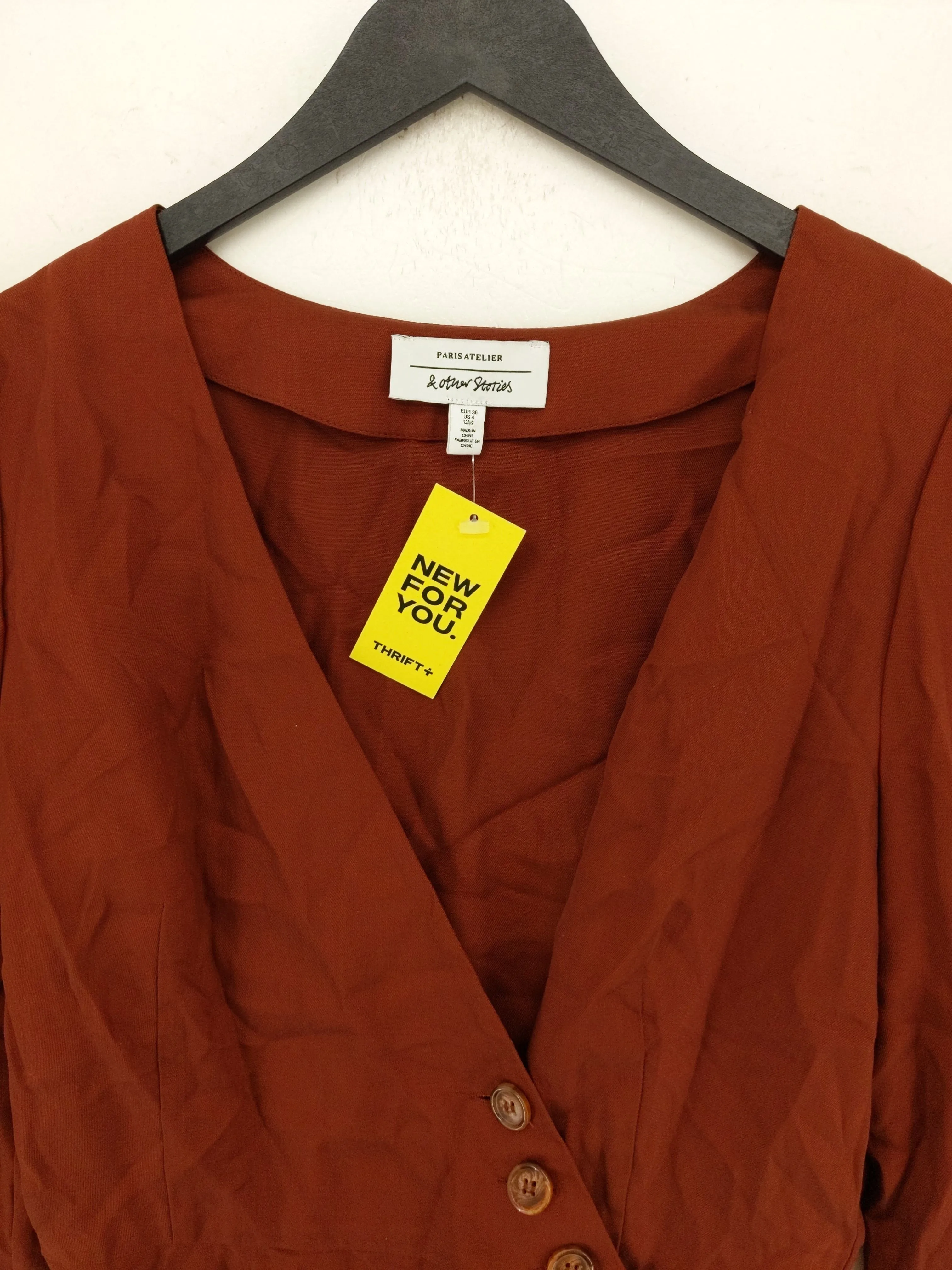 & Other Stories Women's Blazer UK 8 Brown 100% Lyocell Modal