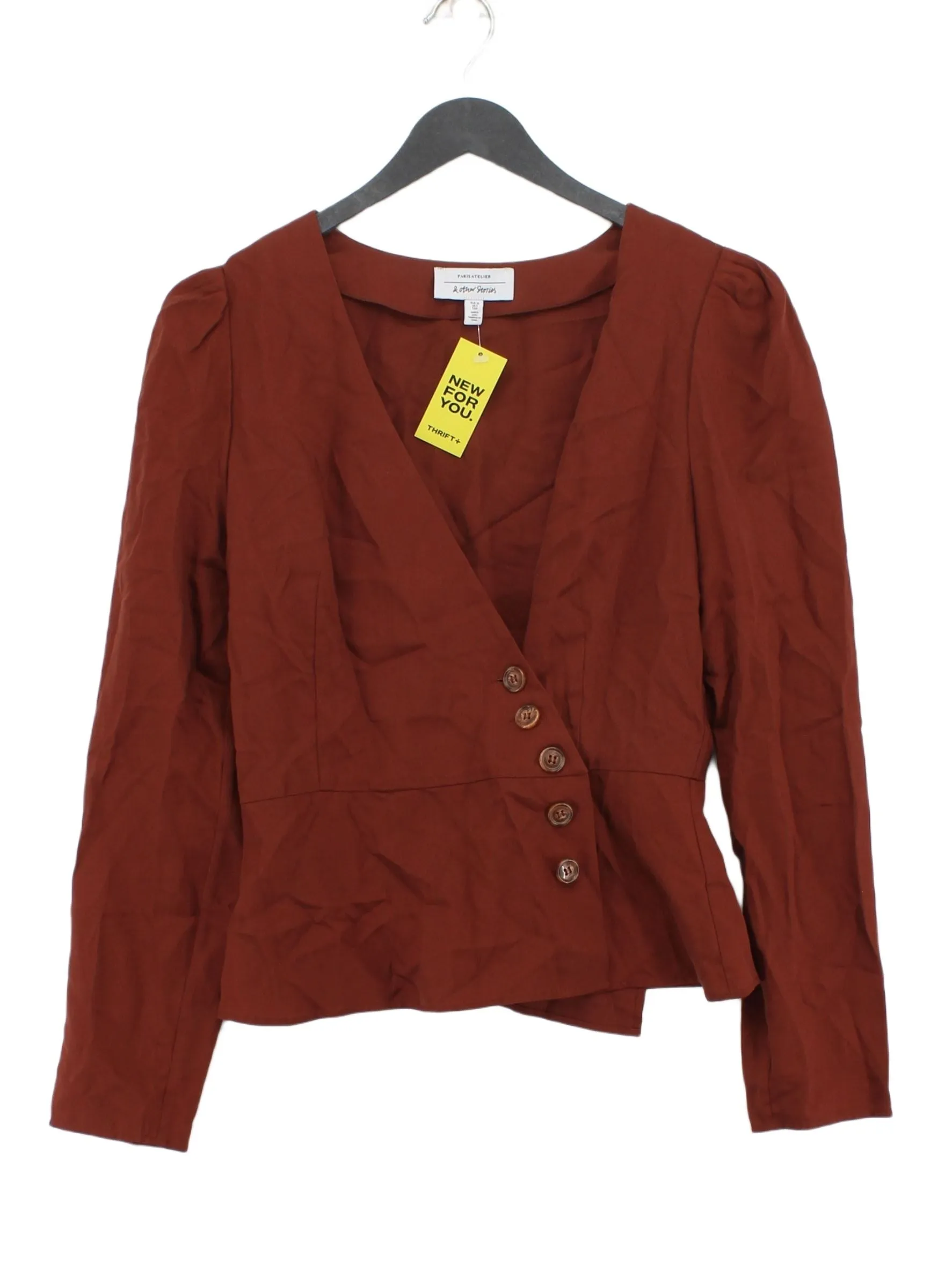 & Other Stories Women's Blazer UK 8 Brown 100% Lyocell Modal