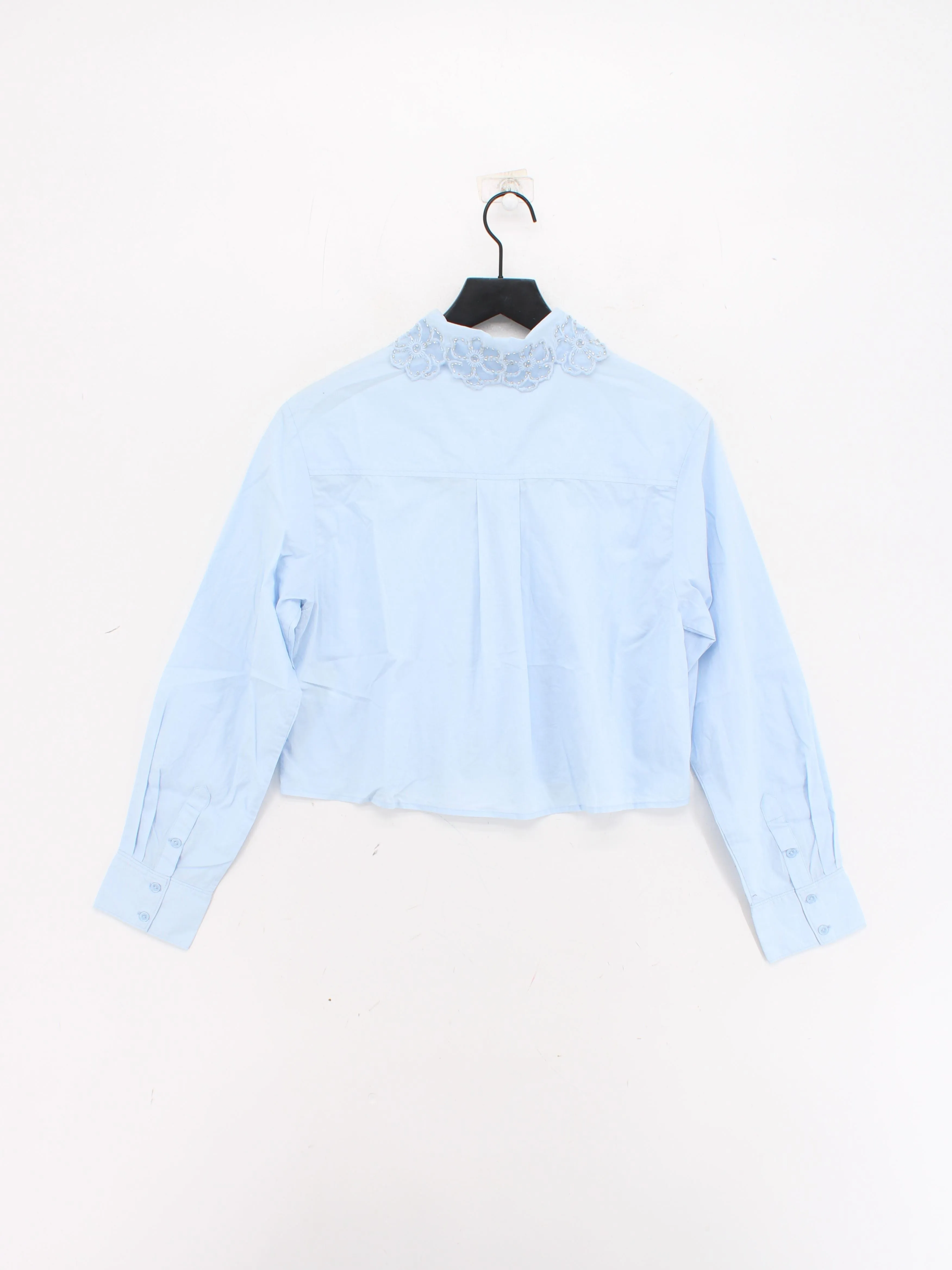 & Other Stories Women's Blouse UK 10 Blue 100% Cotton