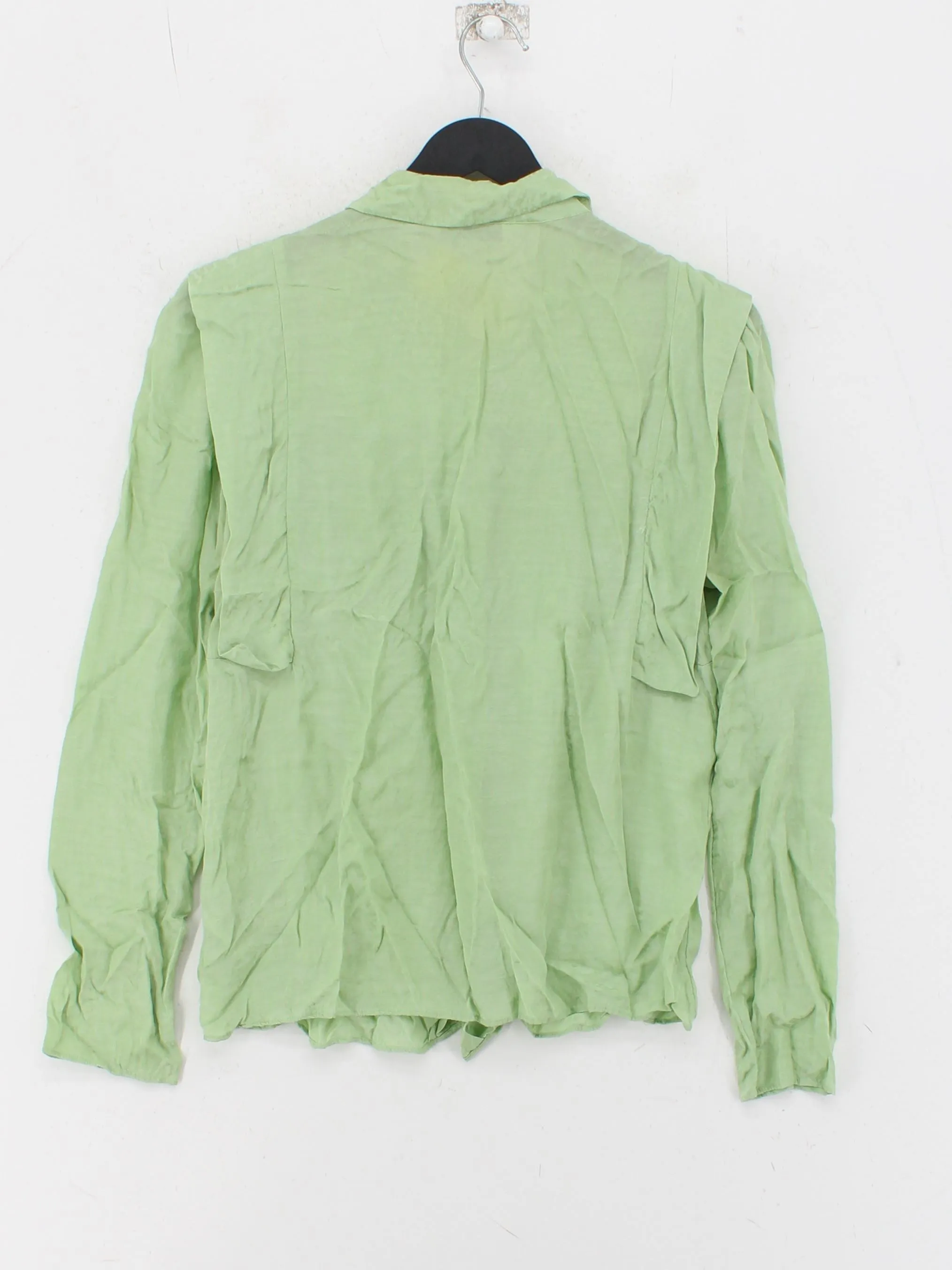 & Other Stories Women's Blouse UK 10 Green 100% Viscose