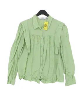 & Other Stories Women's Blouse UK 10 Green 100% Viscose