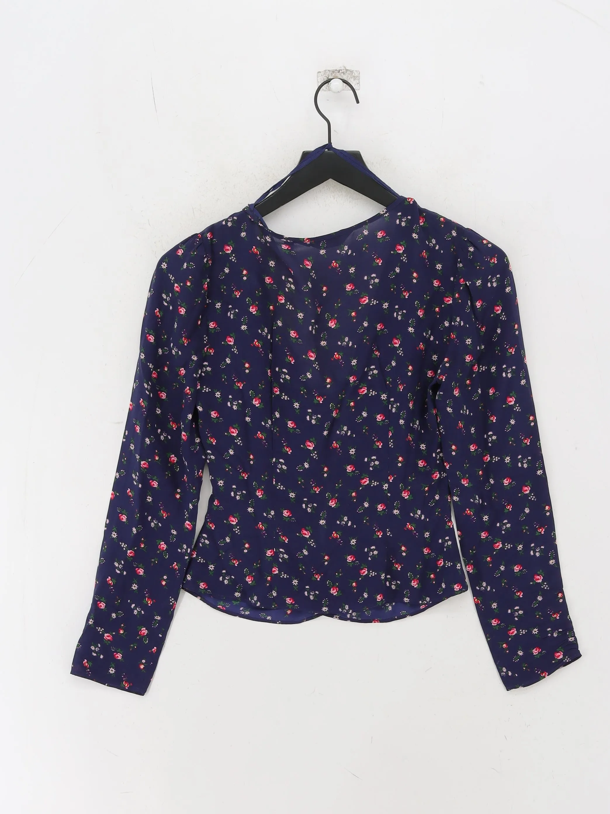 & Other Stories Women's Blouse UK 6 Blue 100% Silk