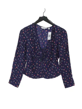 & Other Stories Women's Blouse UK 6 Blue 100% Silk