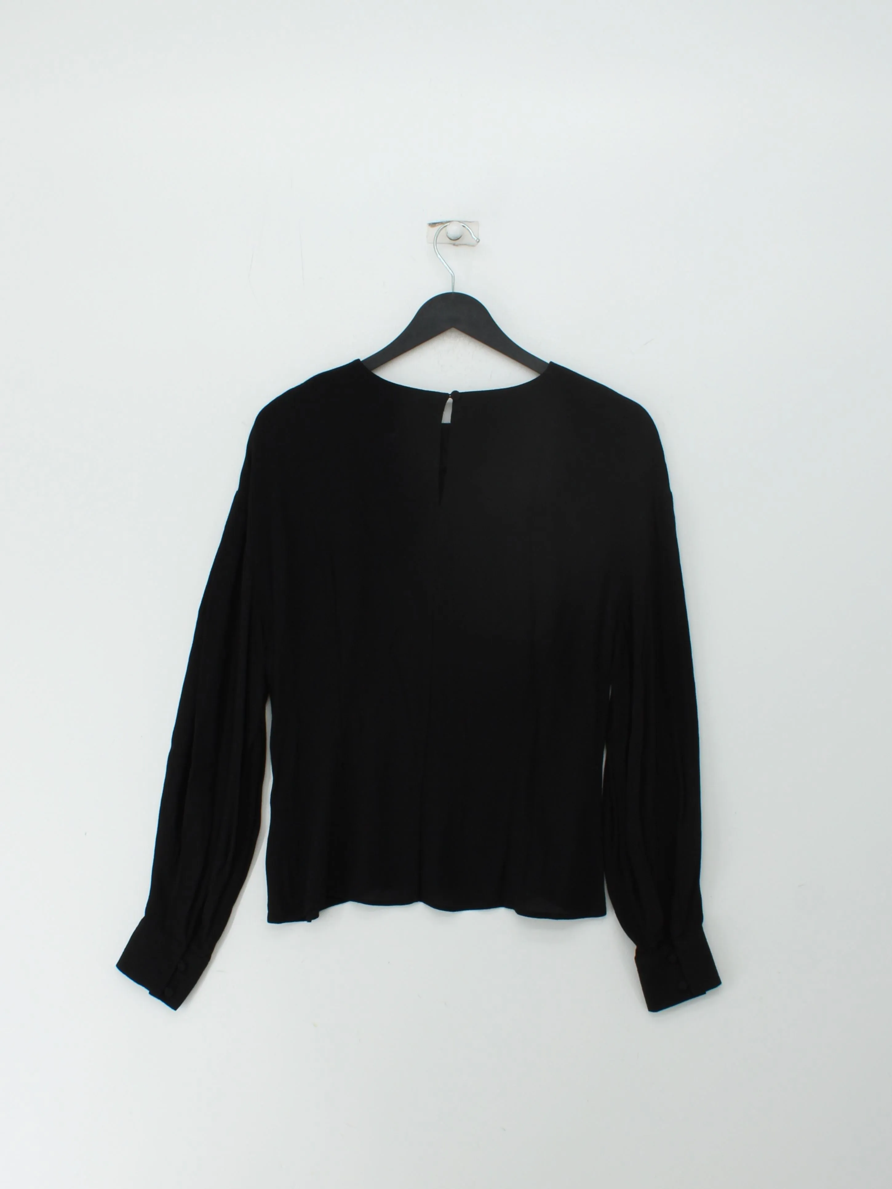 & Other Stories Women's Blouse UK 8 Black 100% Viscose