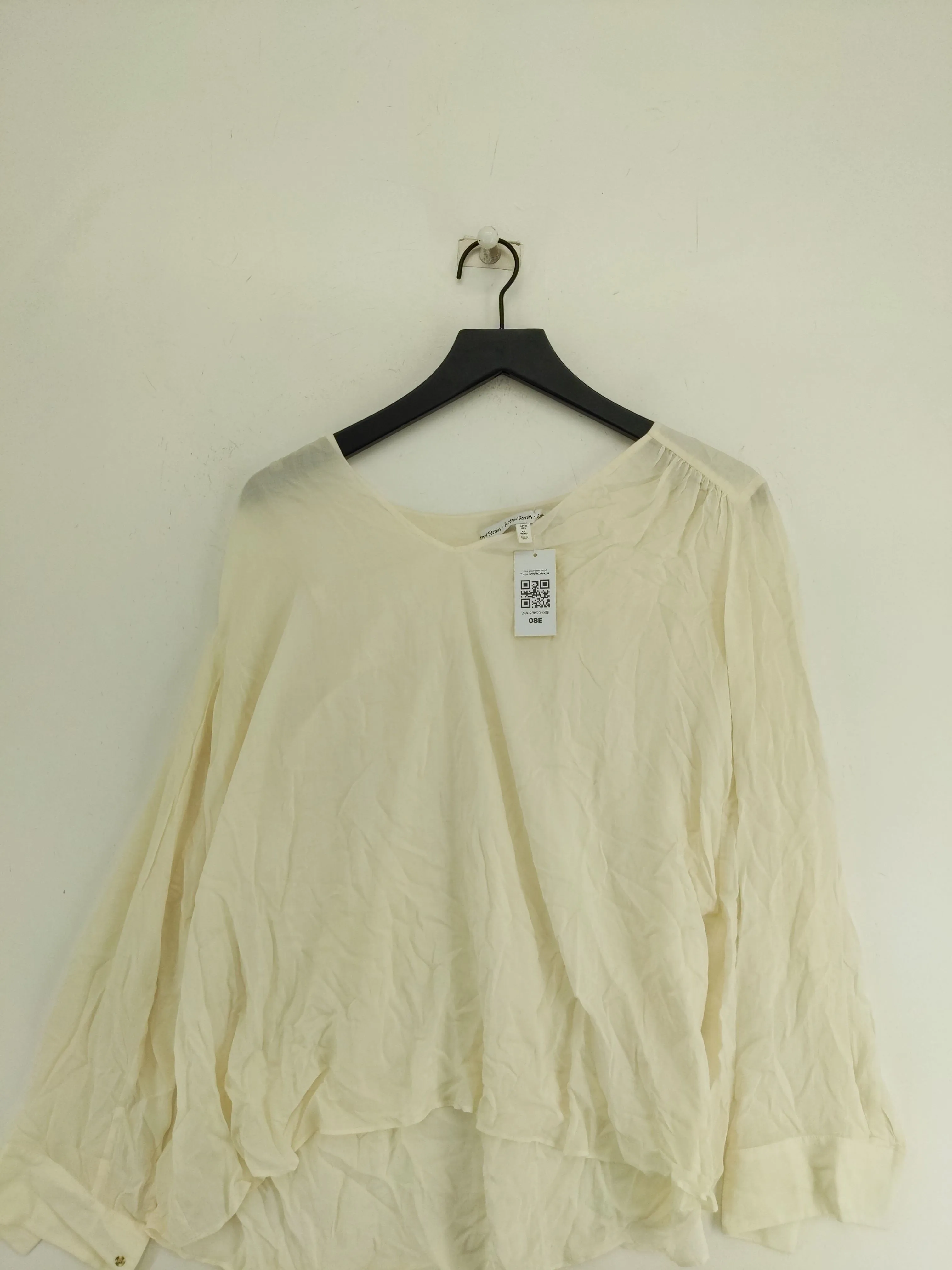 & Other Stories Women's Blouse UK 8 Cream 100% Viscose