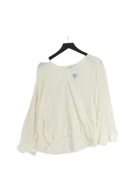 & Other Stories Women's Blouse UK 8 Cream 100% Viscose