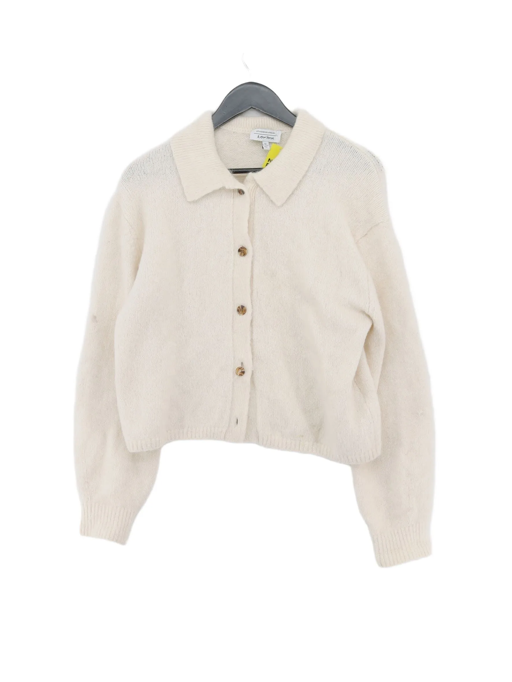 & Other Stories Women's Cardigan L Cream 100% Other