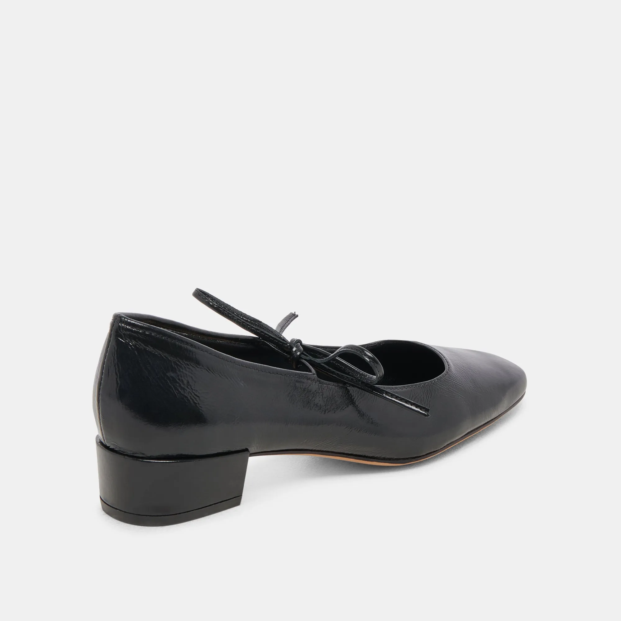 ARDIEN HEELS MIDNIGHT CRINKLE PATENT