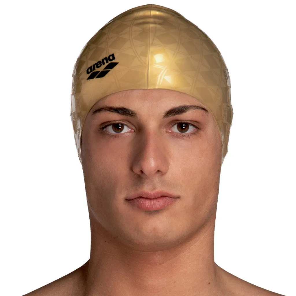 Arena 50th Anniversary Icons Team Stripe Swim Cap | Gold