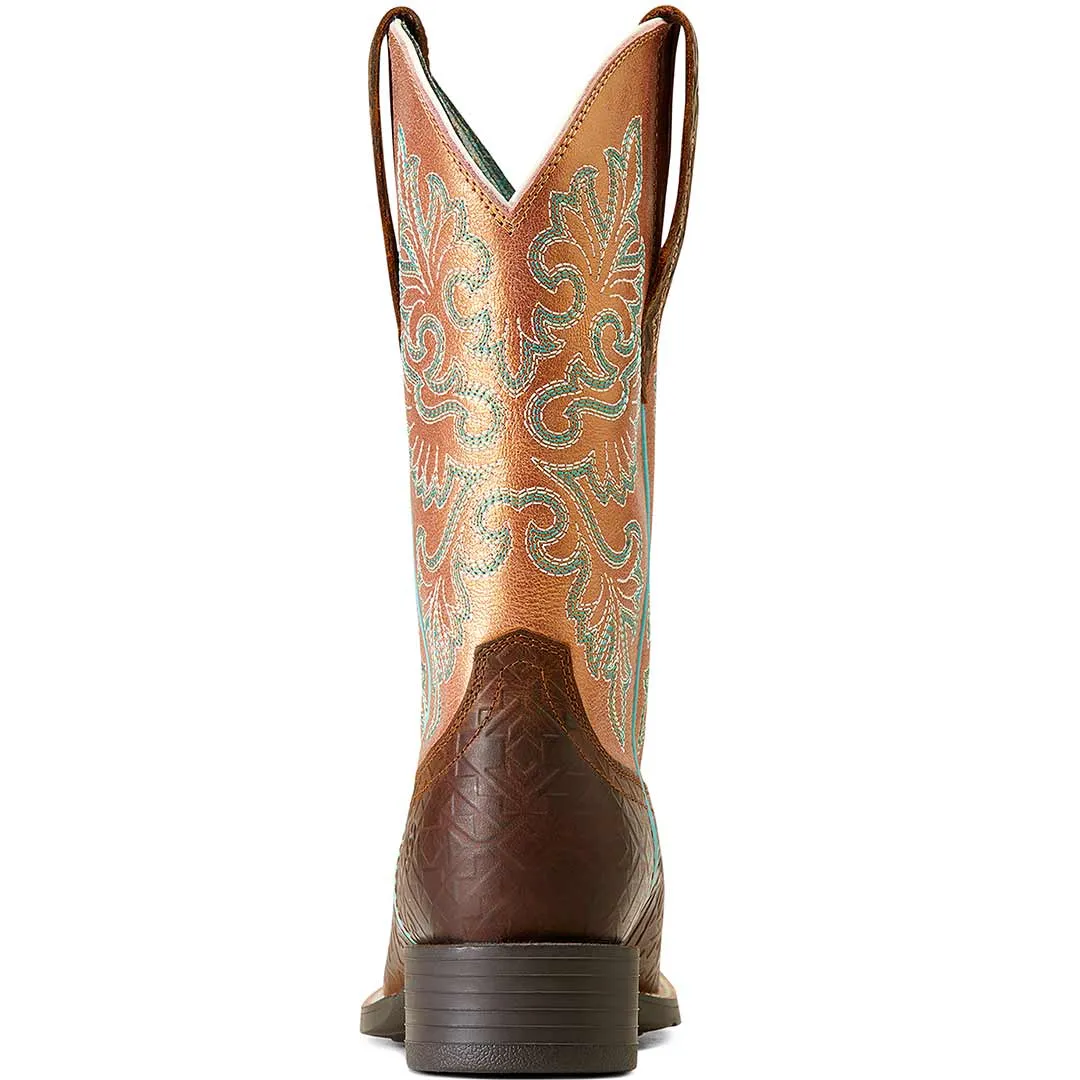 Ariat Women's Round Up Wide Square Toe StretchFit Cowgirl Boots