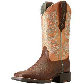 Ariat Women's Round Up Wide Square Toe StretchFit Cowgirl Boots