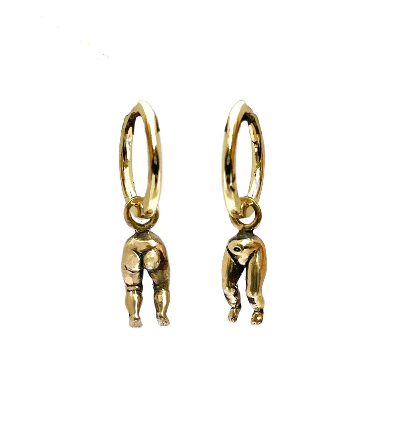 Baby Doll Bottom Hoop Earrings