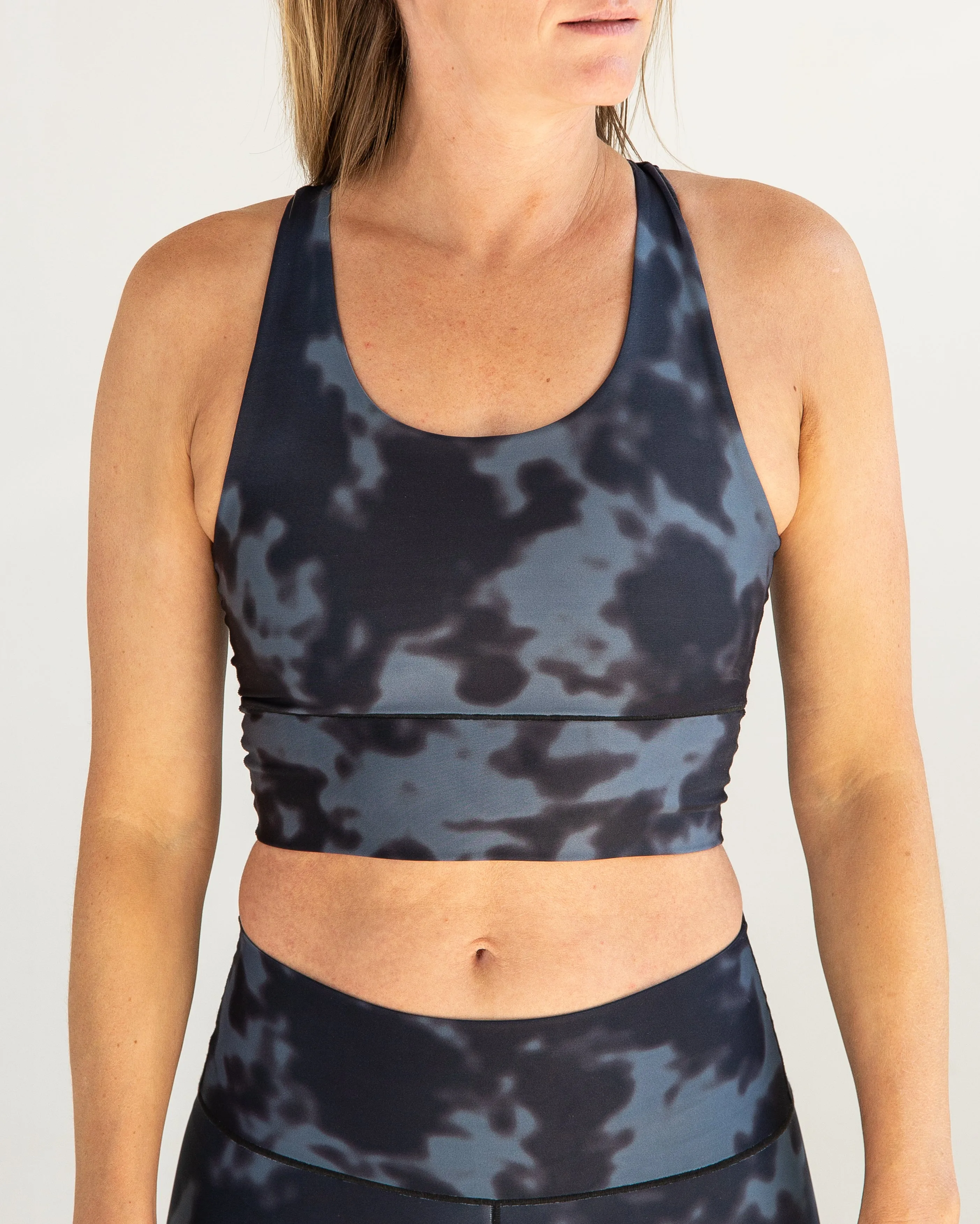 Black Fog Longline Sports Bra