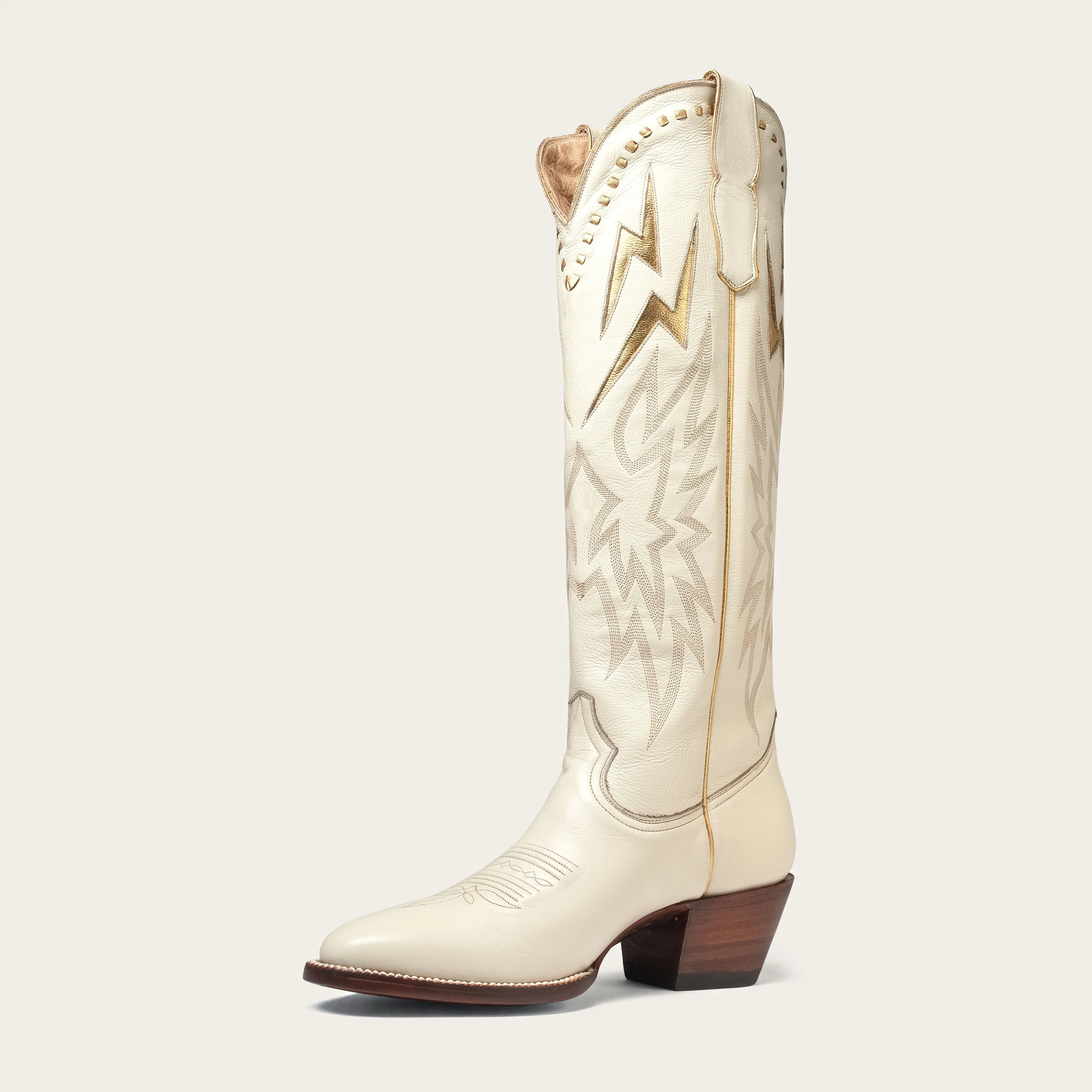 Bone & Gold Lightning Boot