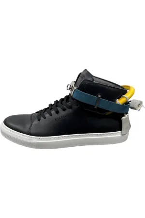 Buscemi Men's 100MM Black Trio High Top Leather Sneakers