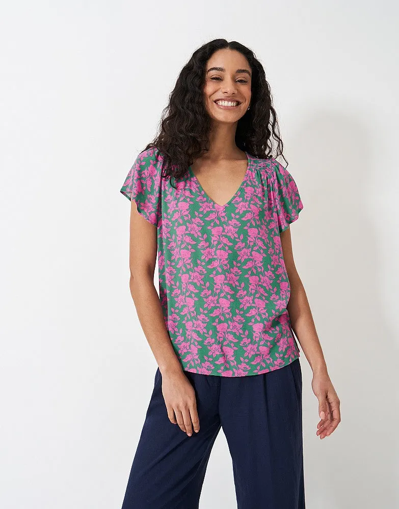 Crew Clothing - Tia Frill Top - Lucinda Green