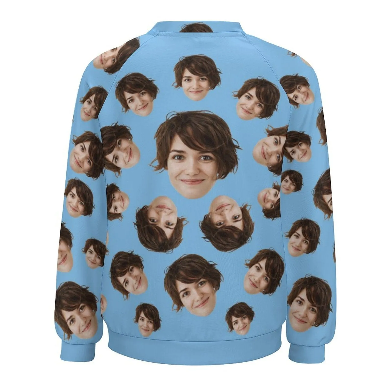 Custom Face Multicolor Loose Sweatshirt Family Matching Sweatshirt