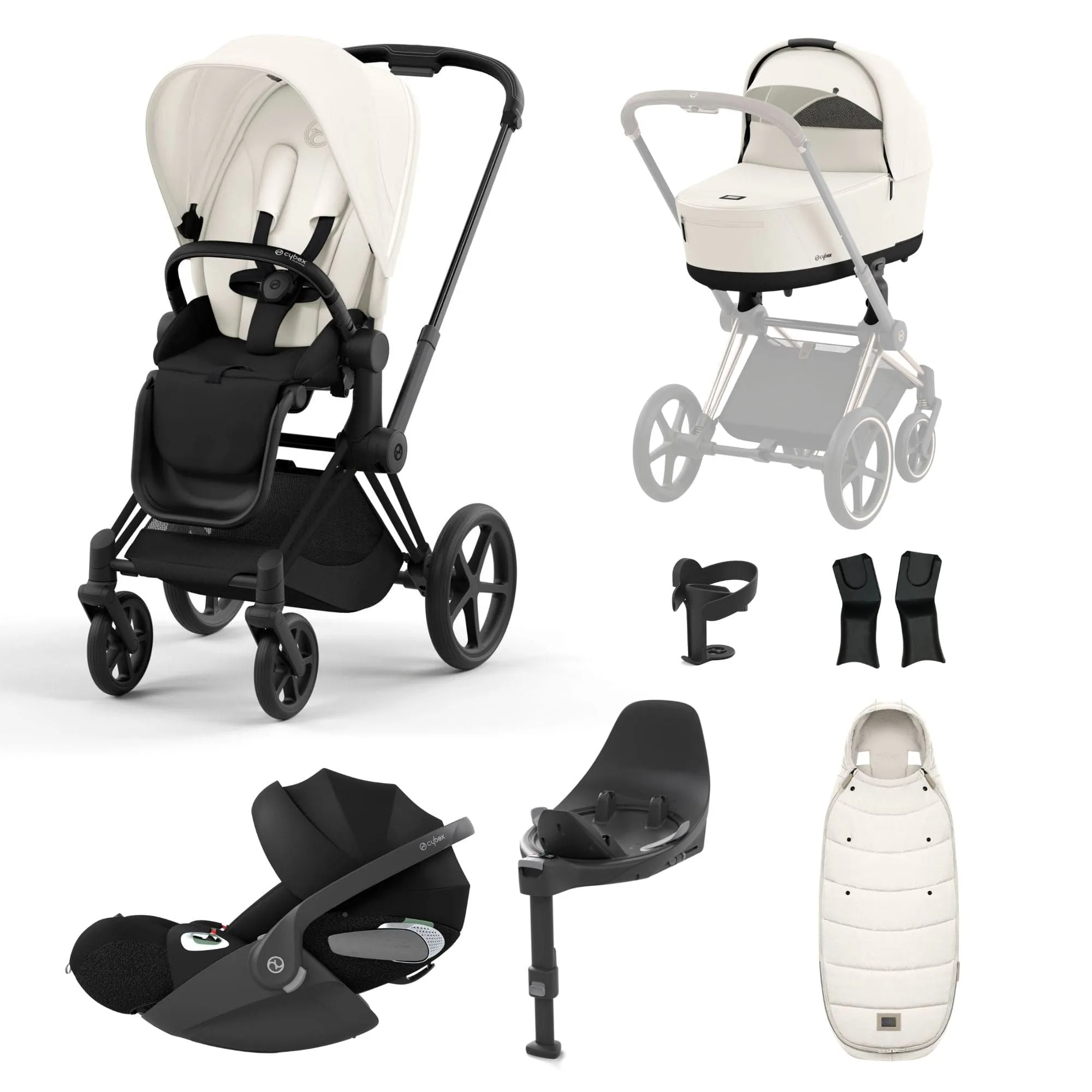 Cybex Priam Cloud T i-Size Bundles - Off White (2023)