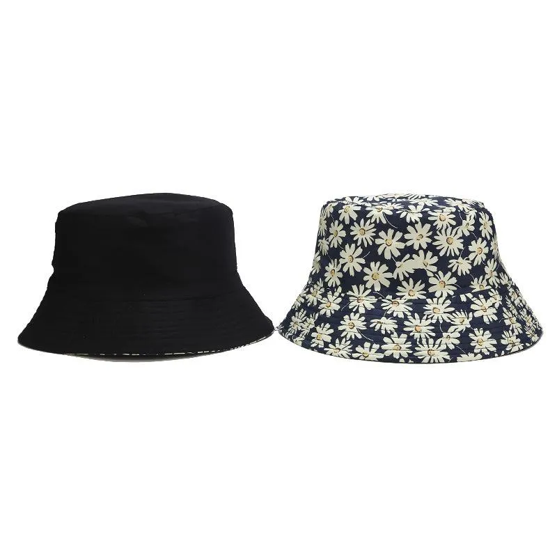 Daisies Buckets Hat Women Flower Beach Panama Hats