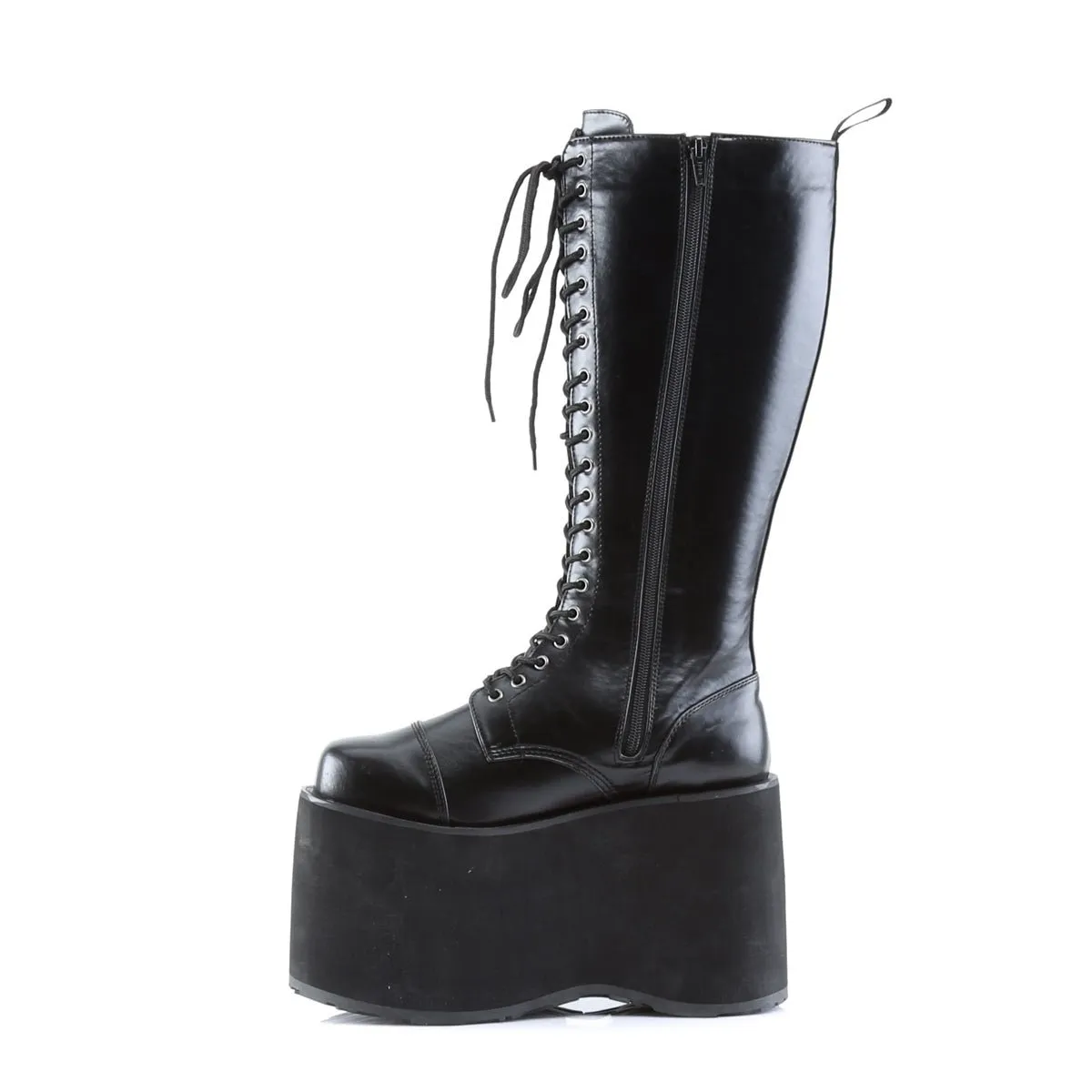 Demonia MEGA-602 | Black Polyurethane (PU) Unisex Boots