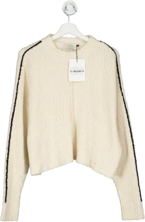 DISSH Cream Dakota Boucle Crop Jumper UK 10