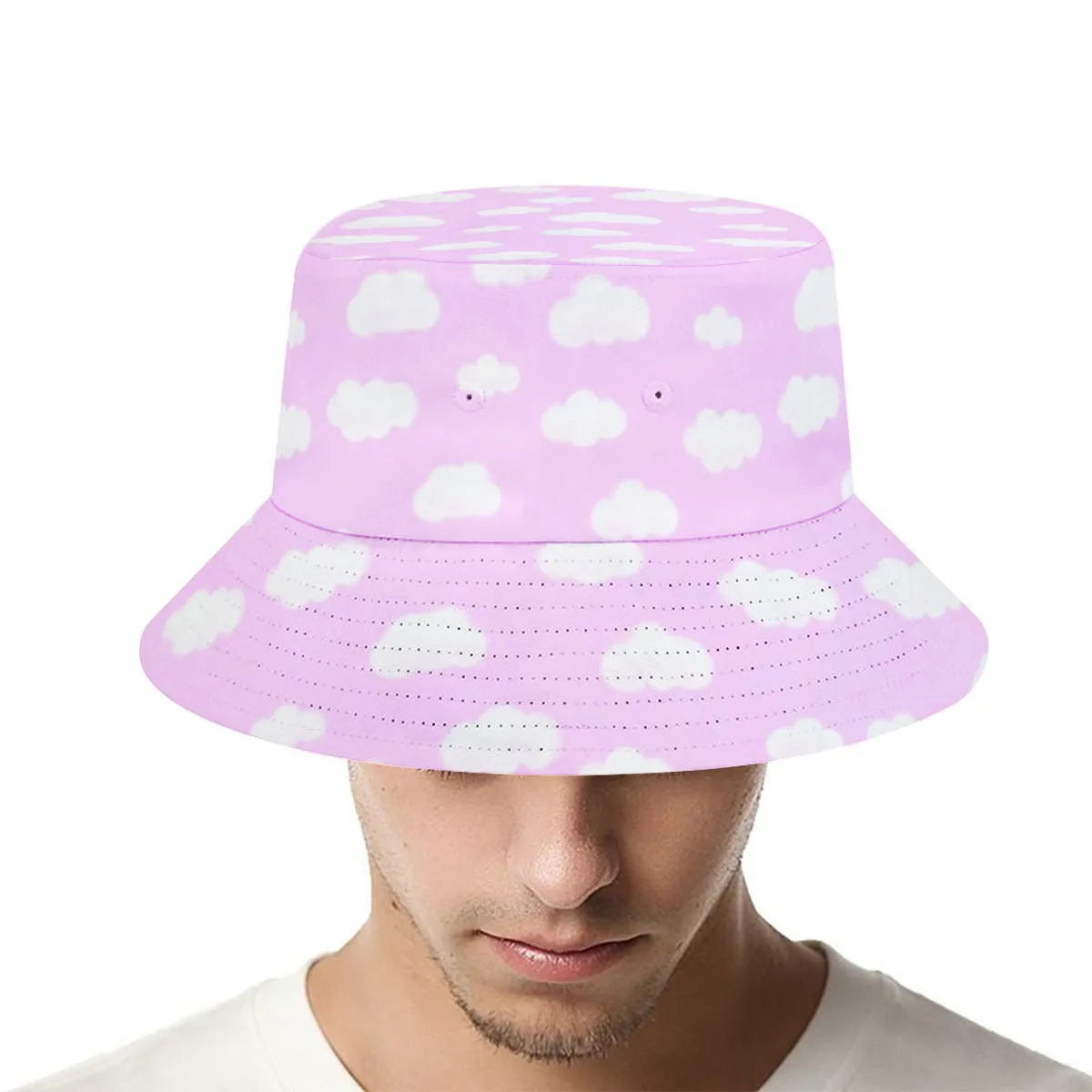 Dreamy Clouds Bucket Hat (Taffy Pink)