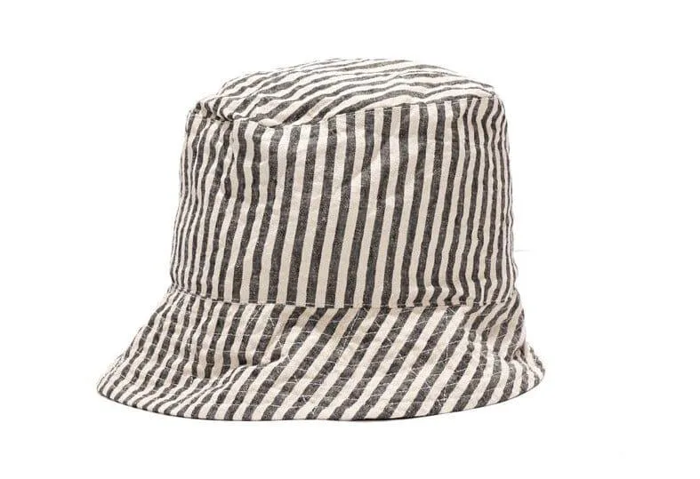 Engineered Garments - Bucket Hat - Natural/Black LC Stripe