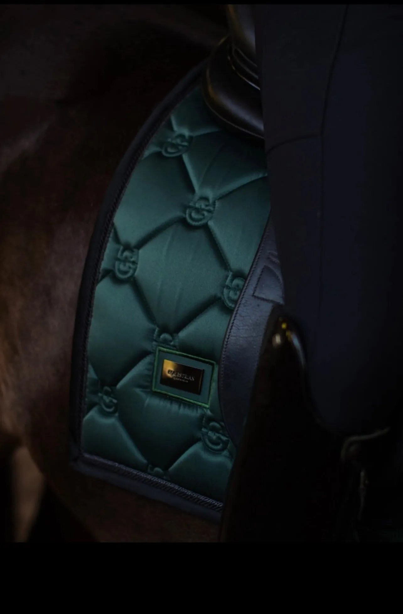 EQUESTRIAN STOCKHOLM DRESSAGE SADDLE PAD SYCAMORE GREEN