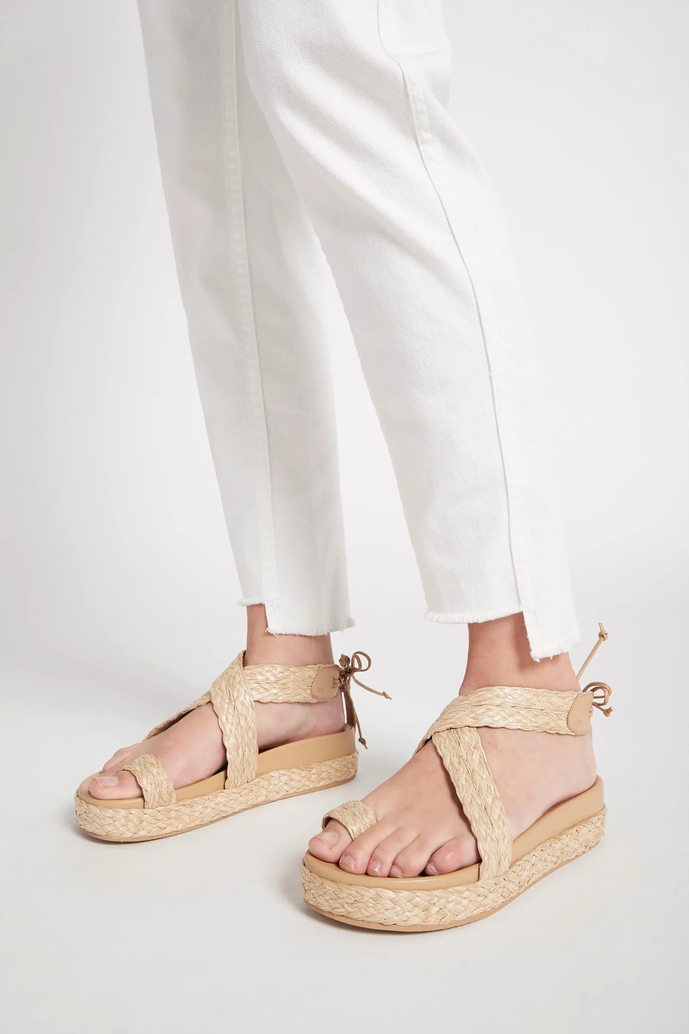 Evie Raffia Platform Sandal