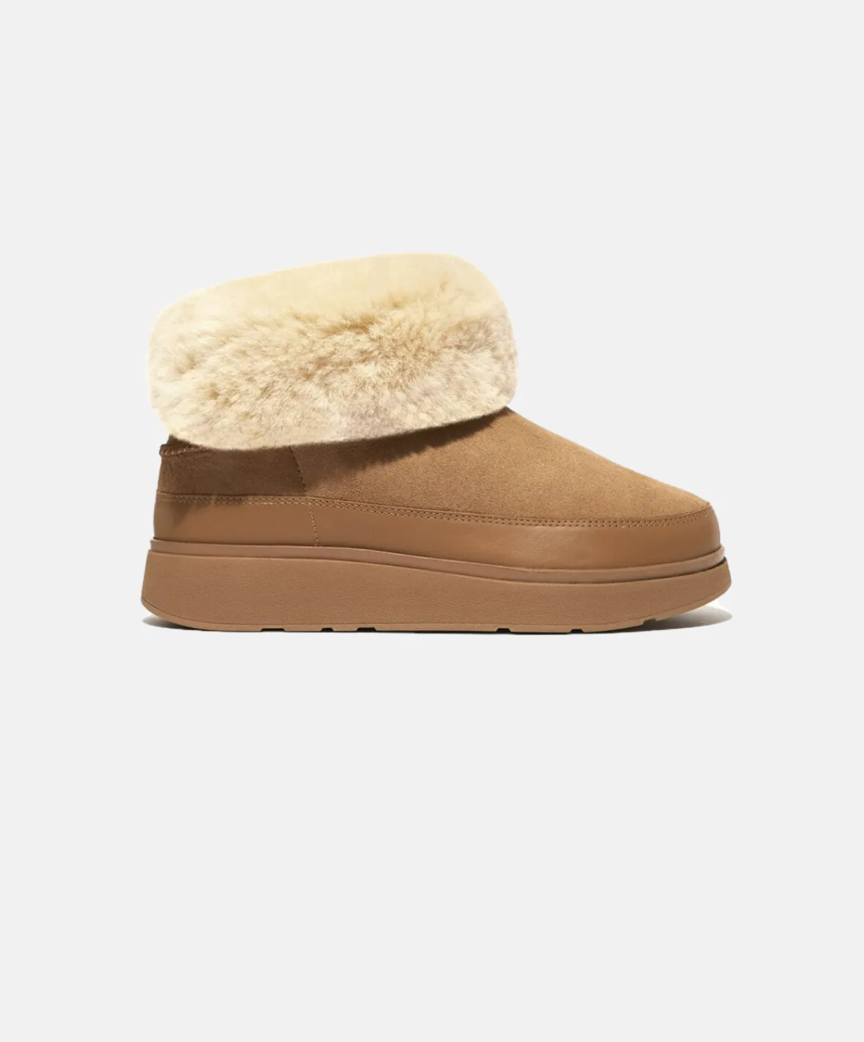 FitFlop Gen-FF Mini Double-Faced Shearling Boots Tan