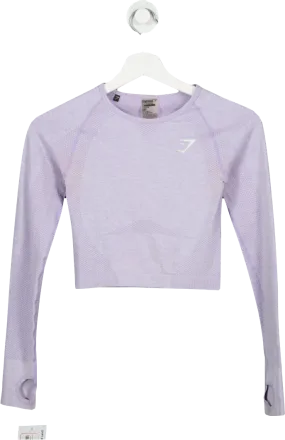 gymshark Purple Training Long Sleeve Crop To UK XS