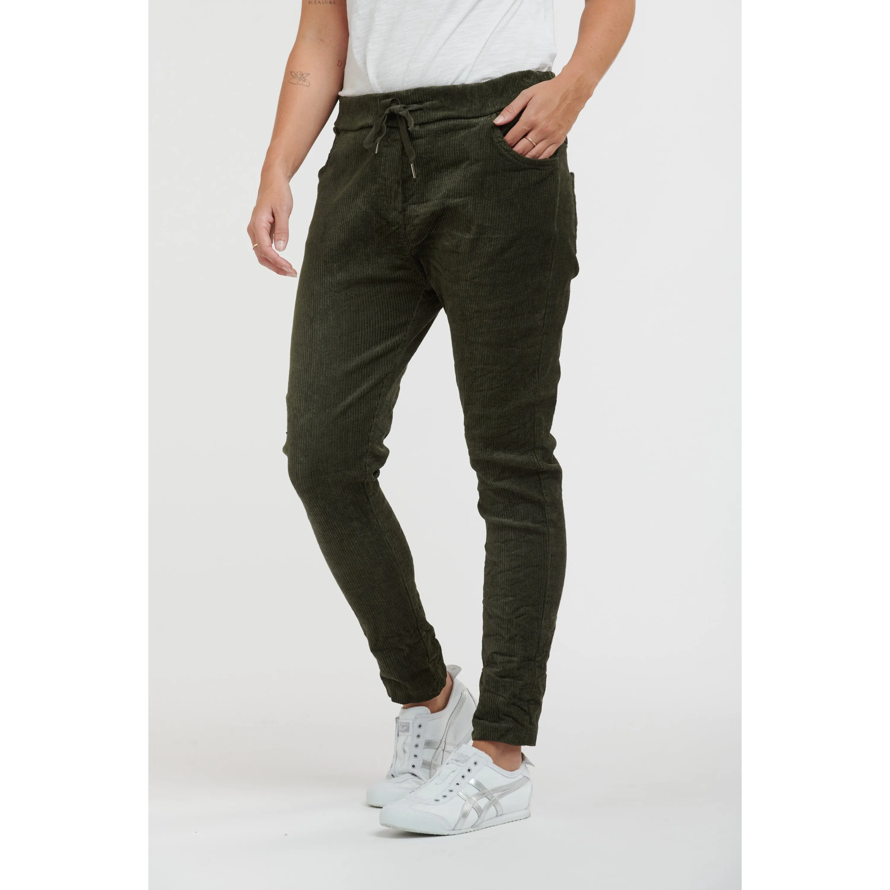 Italian Star Cord Khaki Jogger