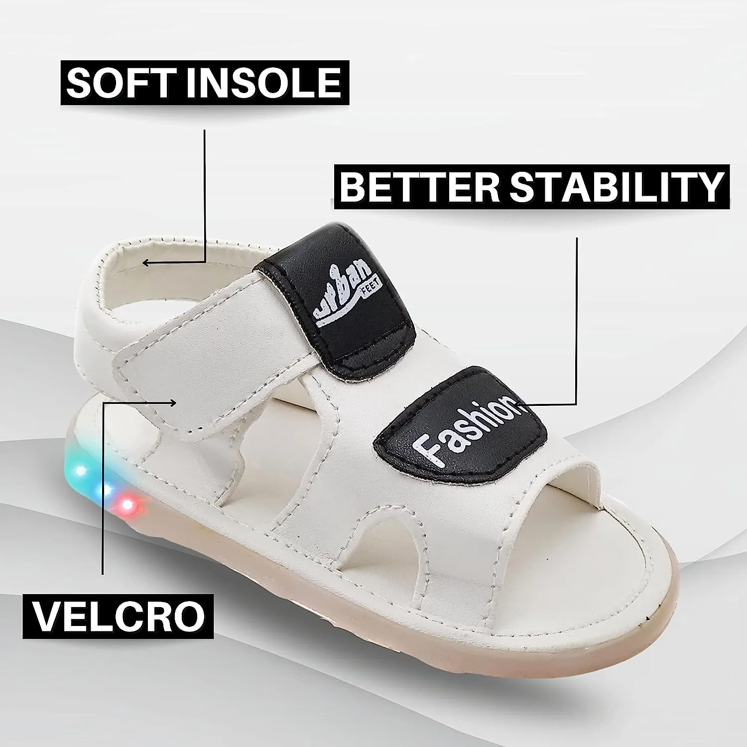 LED Floaters Sandals Combo | Black & White (Qnty 2)