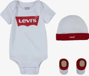 Levi's Kids classic baby outfit with logo 3-piece pack LL0019 001 white-red