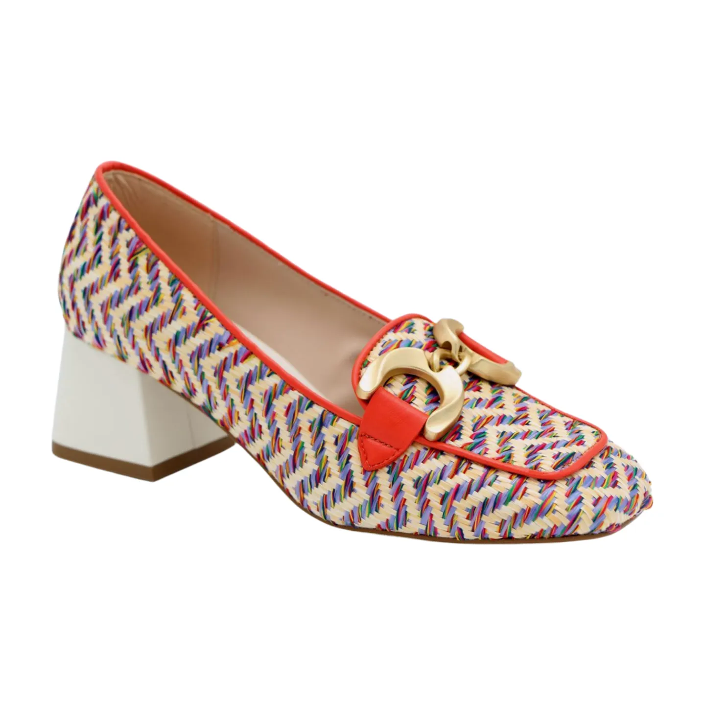 Marian Multi Print Heeled loafer