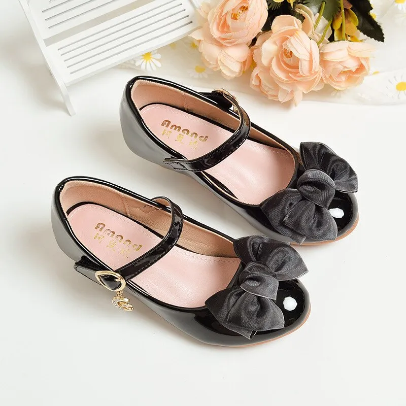 Mary Jane Bowtie Lace  Flats