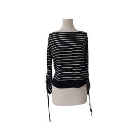 Massimo Dutti Black & White Striped Knit Top | Like New |