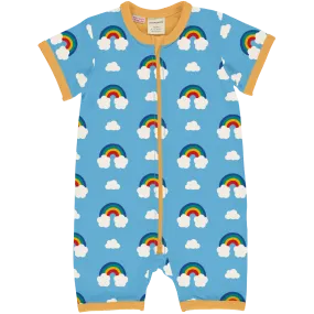 Maxomorra Rainbow Organic Cotton Short Sleeved Romper