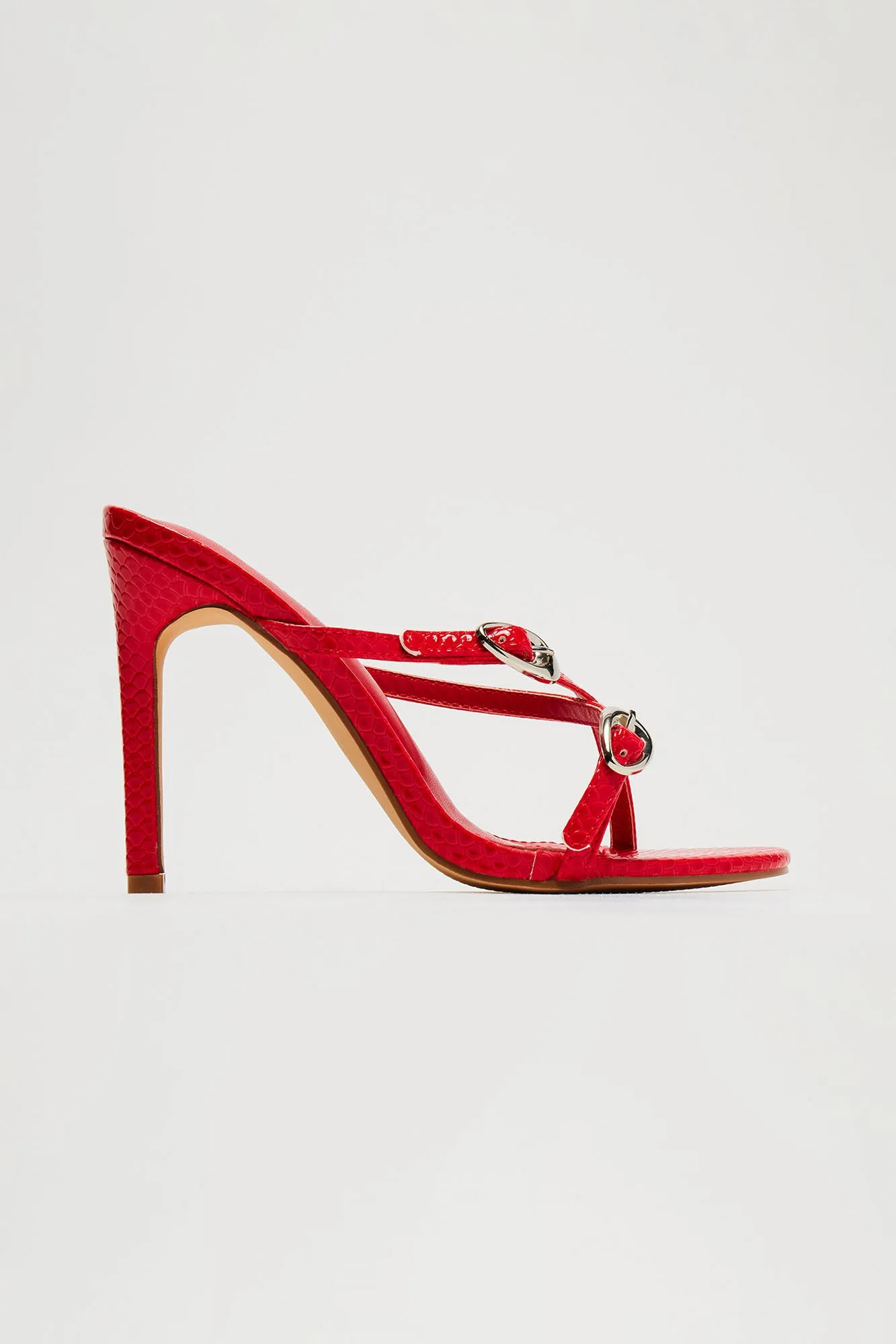 Nara Heeled Sandals - Red