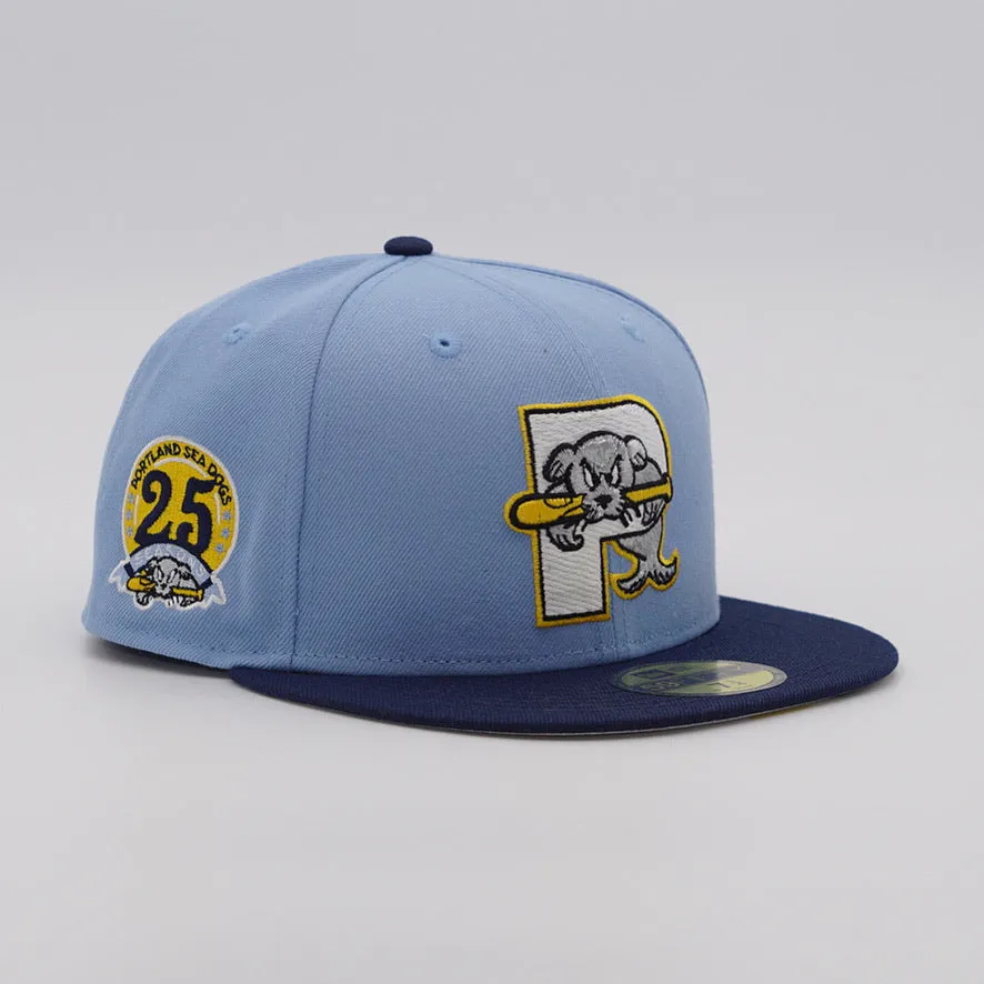 NEW ERA CAP 59FIFTY MILB Portland Sea Dogs 2 TONE 25 Seasons SIDE PATCH FR EXCLUSIVE