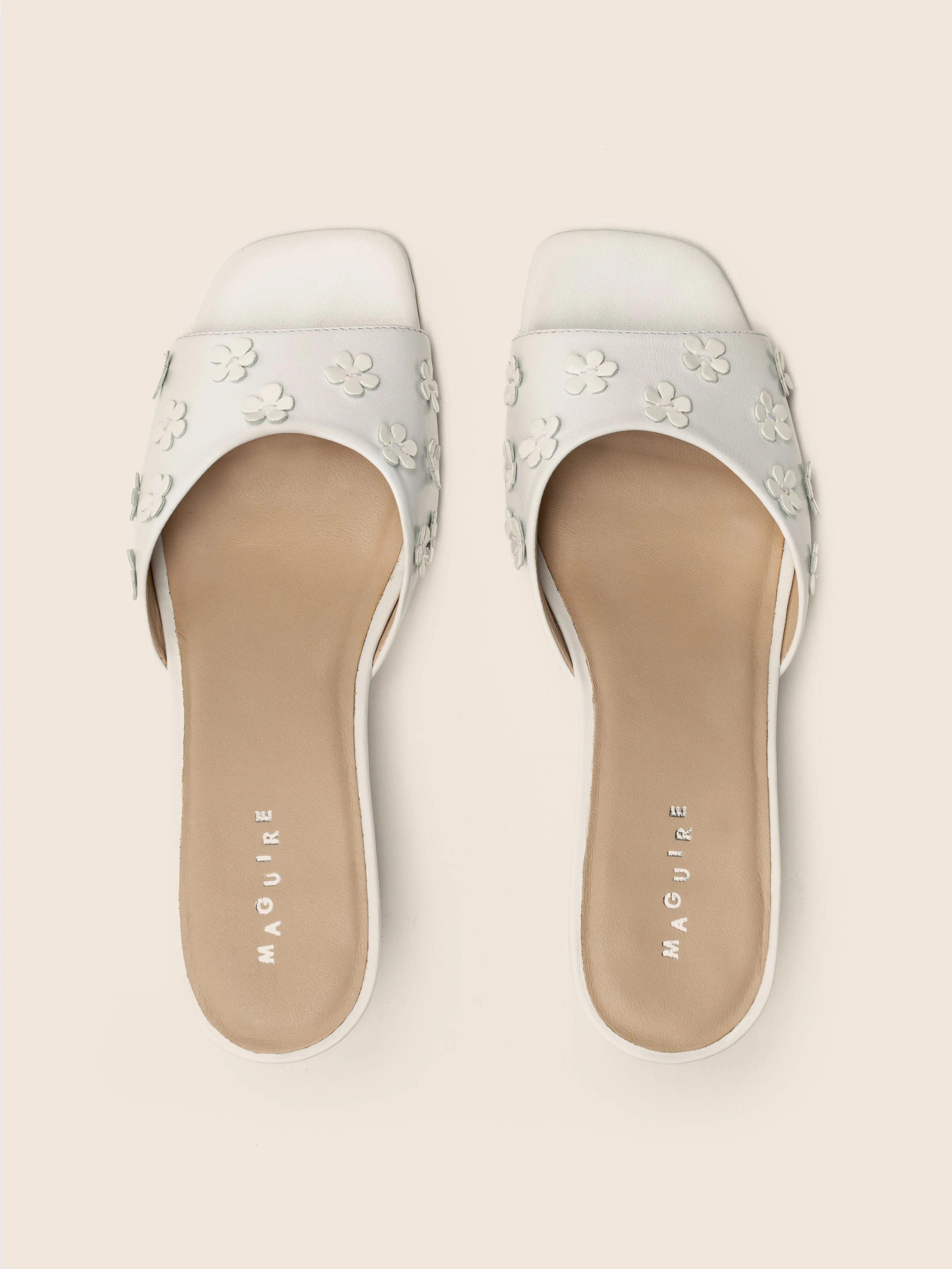 Olinda White Heel