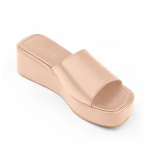 PLATFORMA BEIGE SLIPPERS