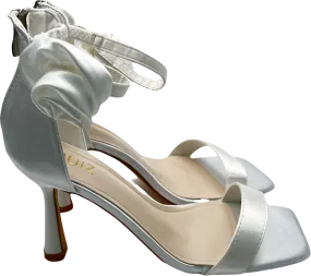 QUIZ White Bridal Satin Corsage Heeled Sandals UK 5 EU 38 👠