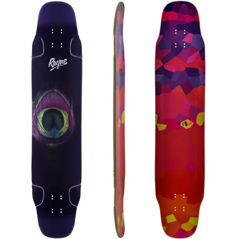 RAYNE LONGBOARD DECK WHIP PEACOCK GRAPHIC 44